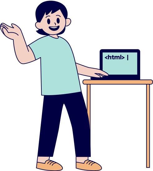 Students learning programming